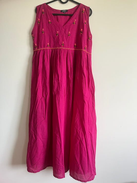 Blush and Bloom  Dress - Hot Pink