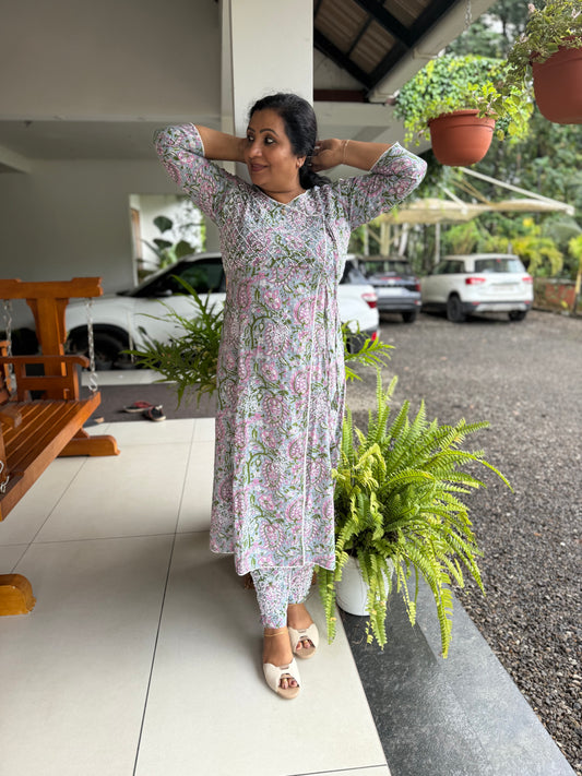 Angrakha Kurti and pant PRE-ORDER - Sitara