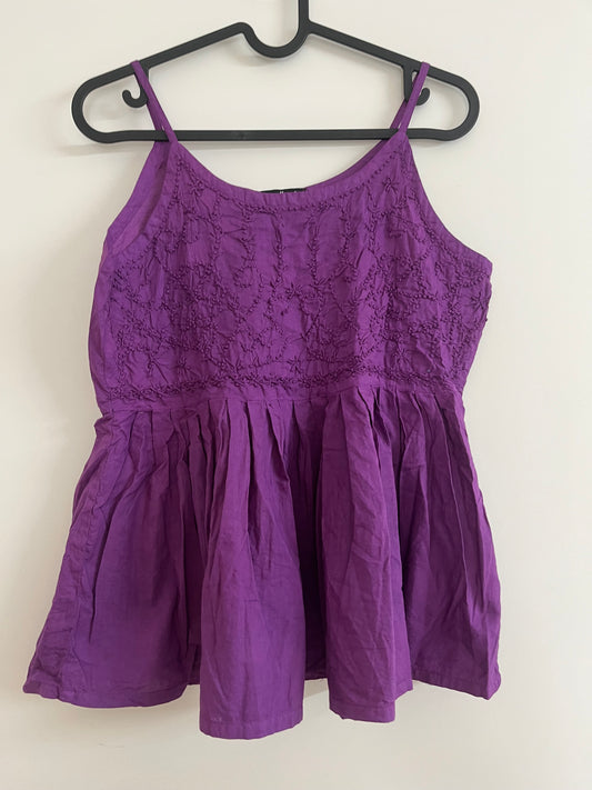 Flared Short Top - Purple