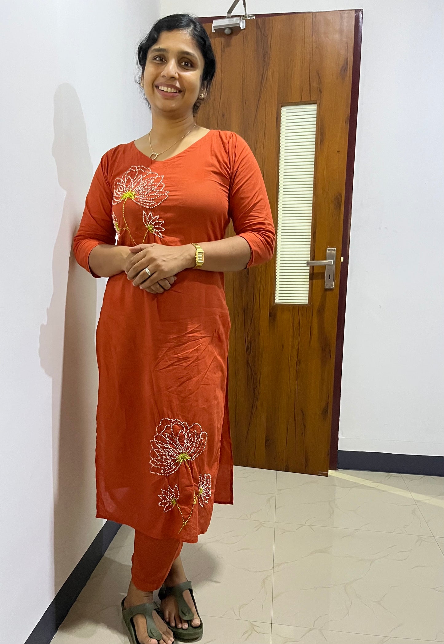 Straight Kurti and pant PRE-ORDER - Rust Orange