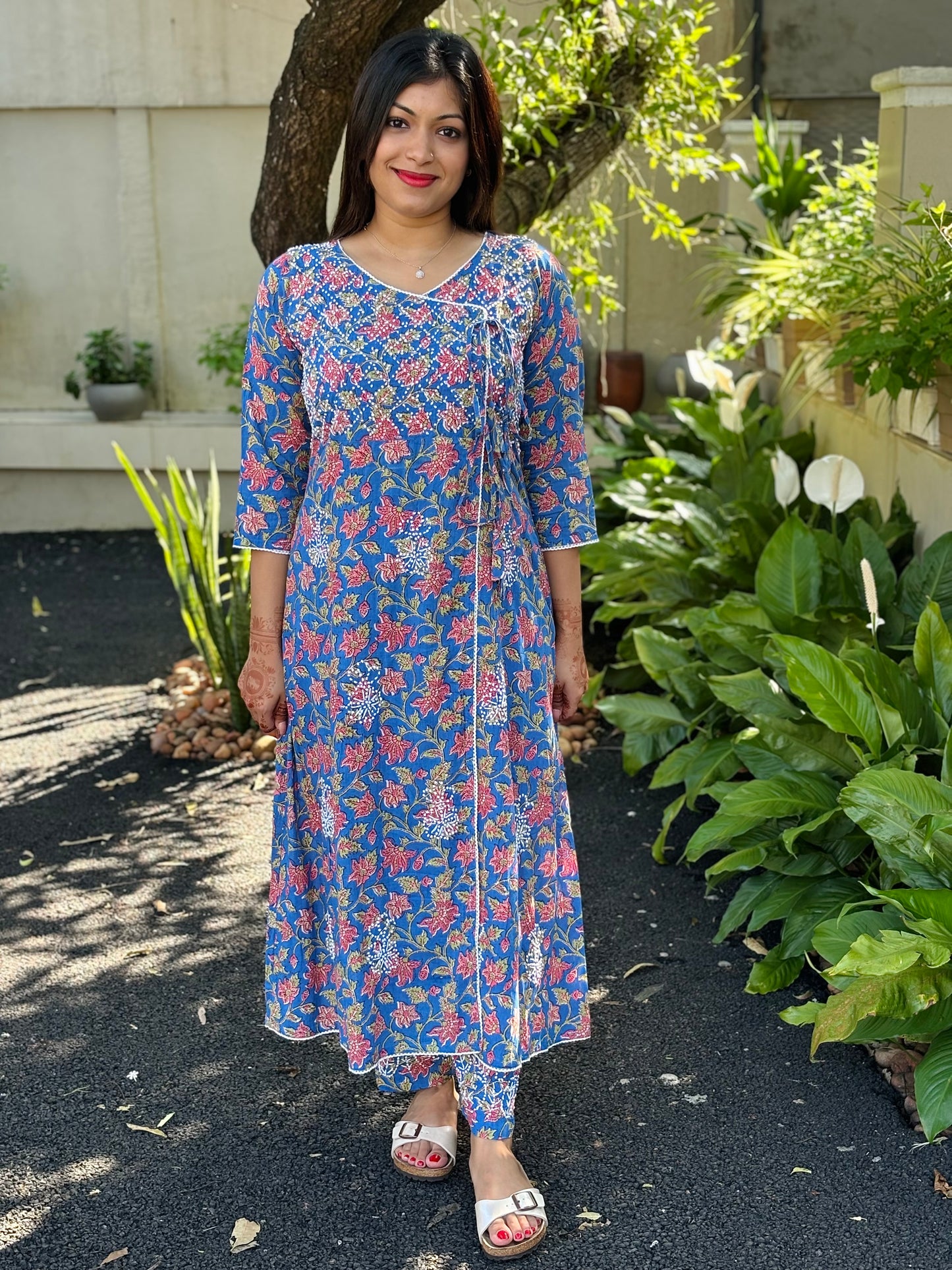 Angrakha Kurti and pant PRE-ORDER - Nia