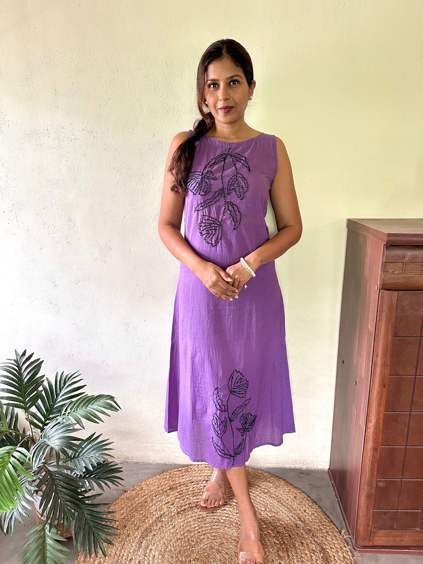 Chameli Charm  Dress - Dark Lavender