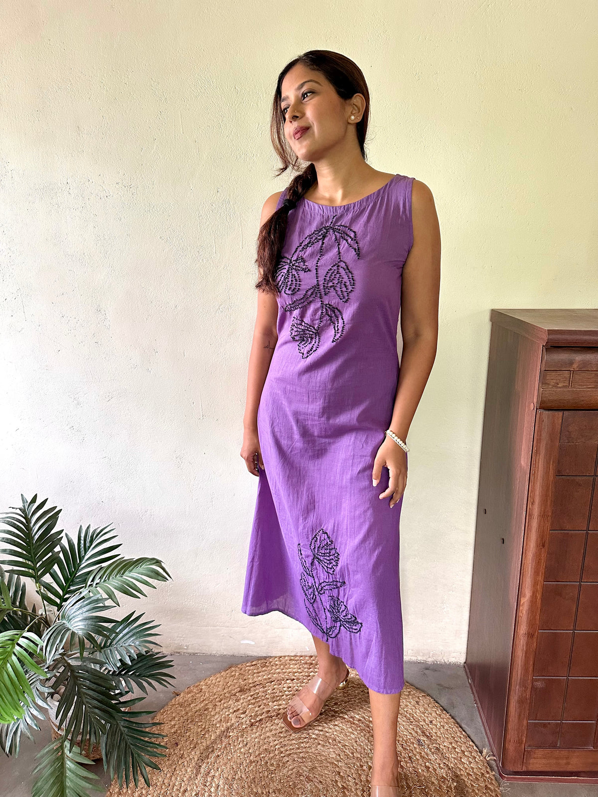 Chameli Charm  Dress - Dark Lavender