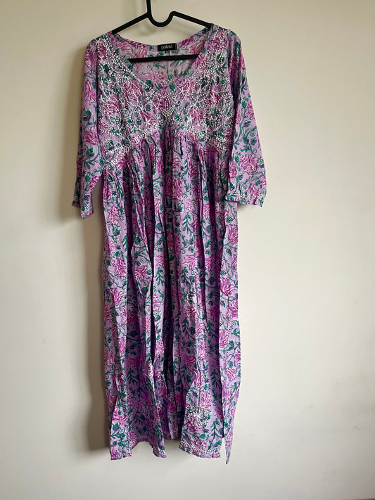 Aliya Cut Dress - Lavender Smera