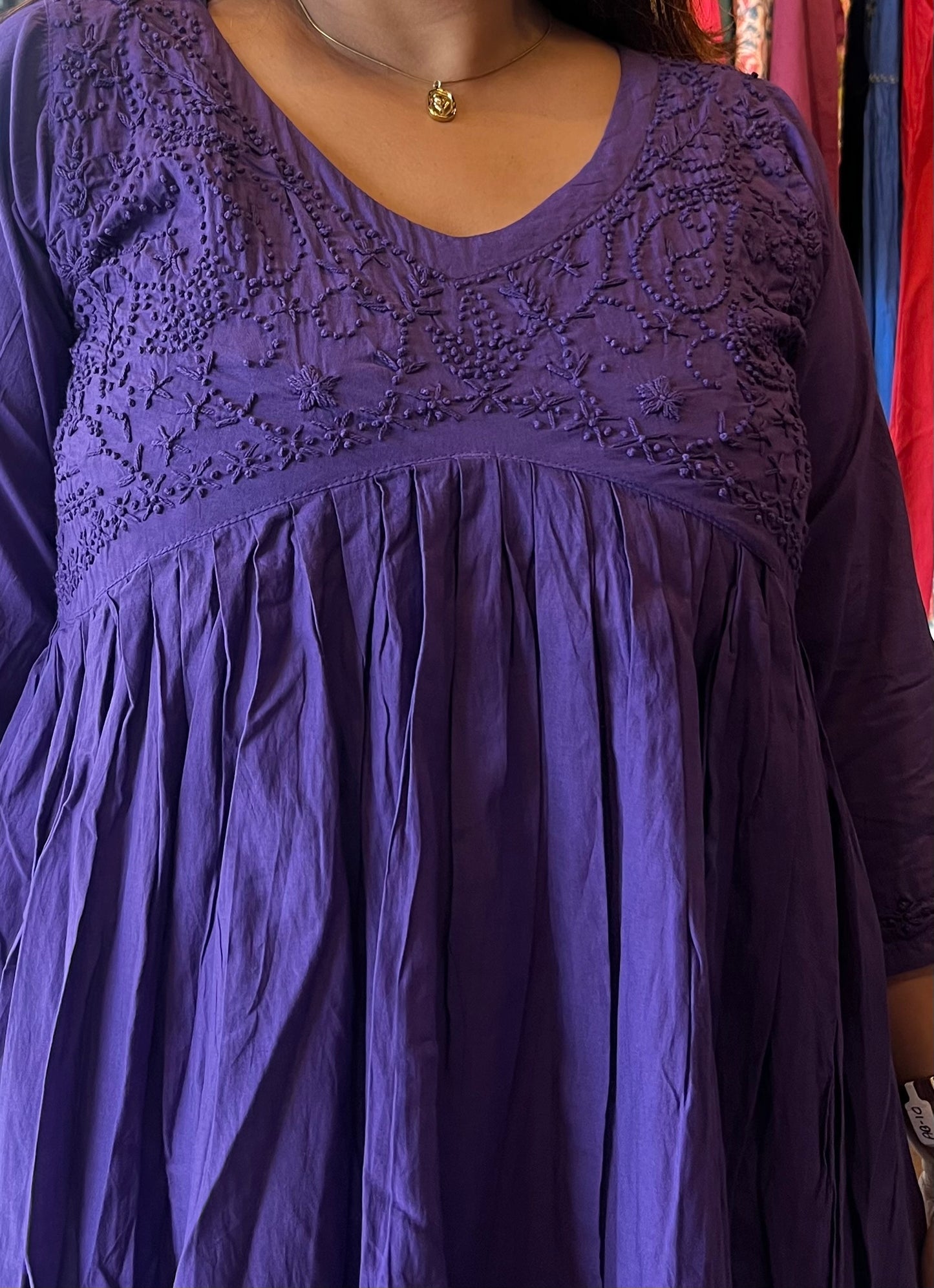 Aliya Cut Dress - Indigo