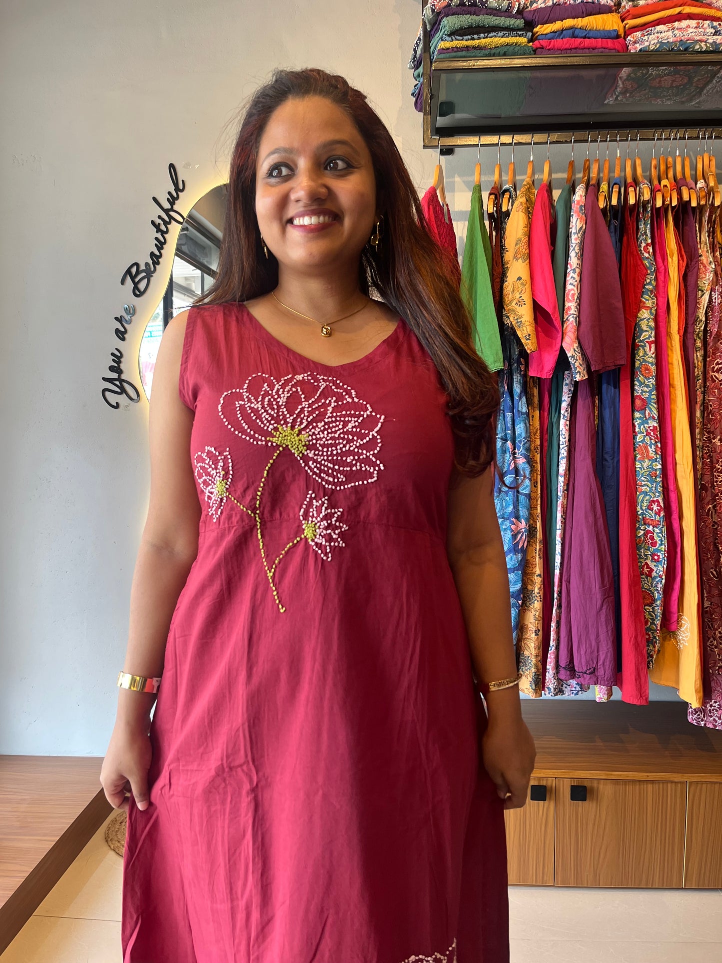 Glow Dress - Maroon