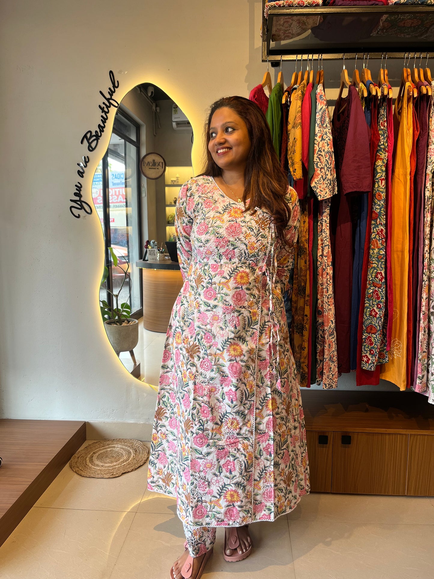 Angrakha - Floral White
