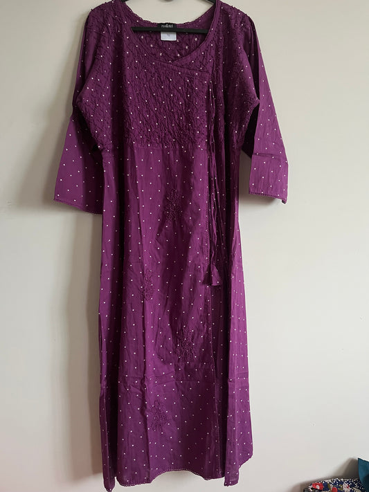 Angrakha - Purple Polka dots