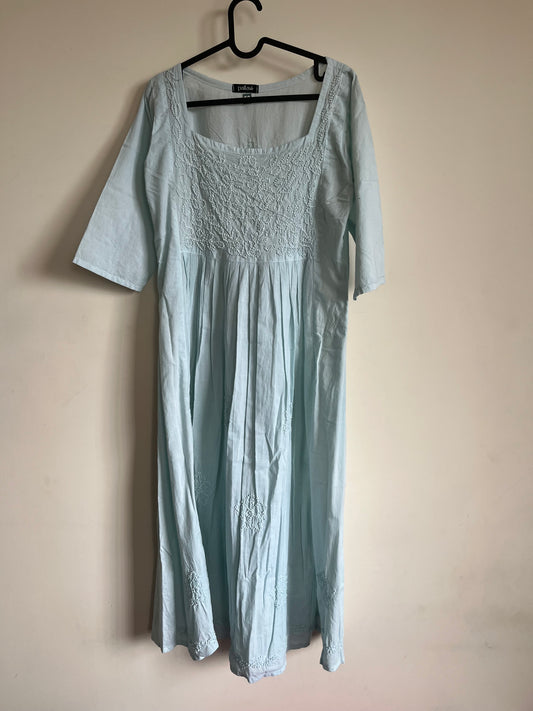 Pleated dress PRE-ORDER  - Powder Blue