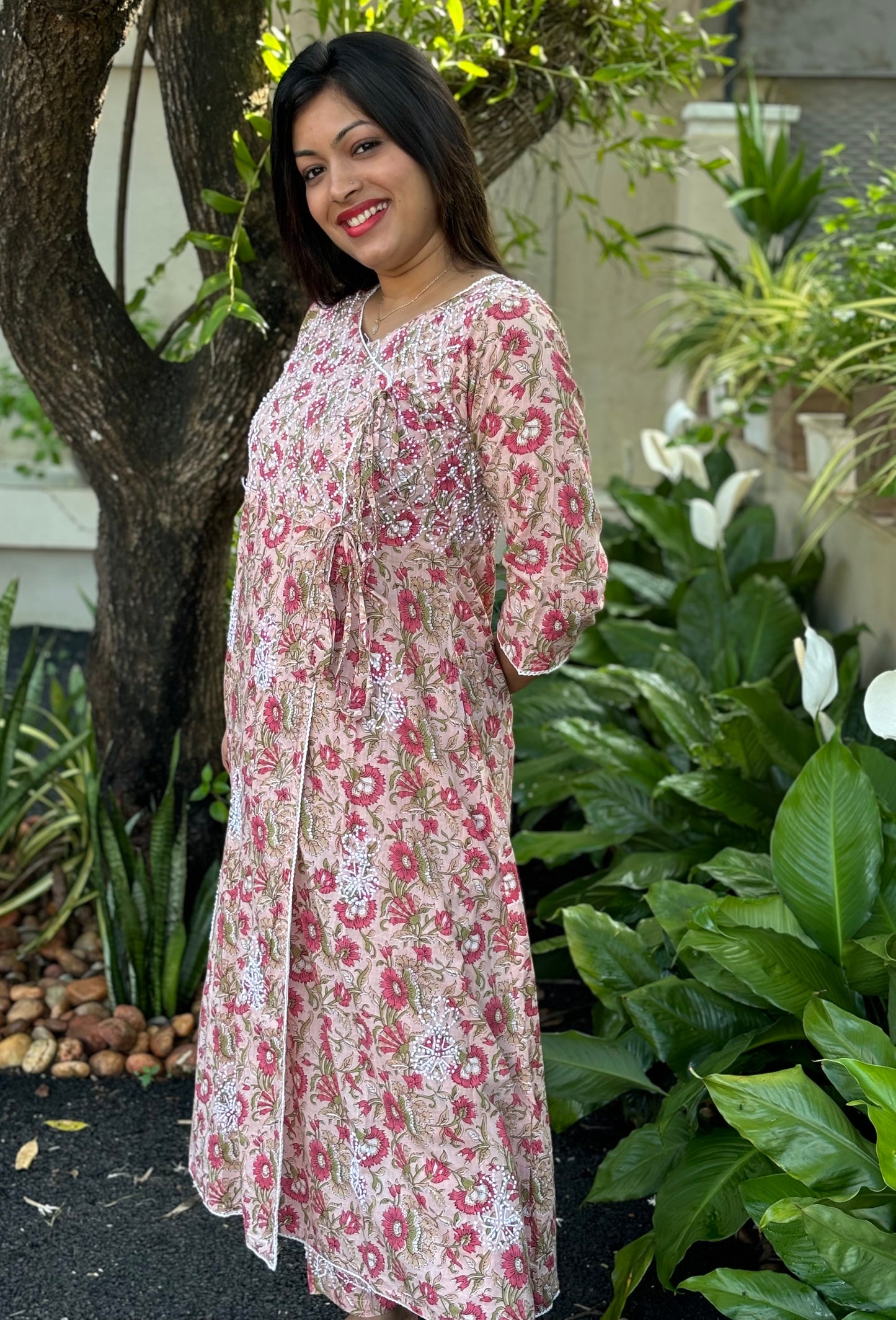 Angrakha Kurti and pant PRE-ORDER - Mili