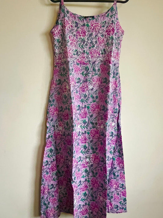 Sleeveless A-line Dress - Lavender Smera