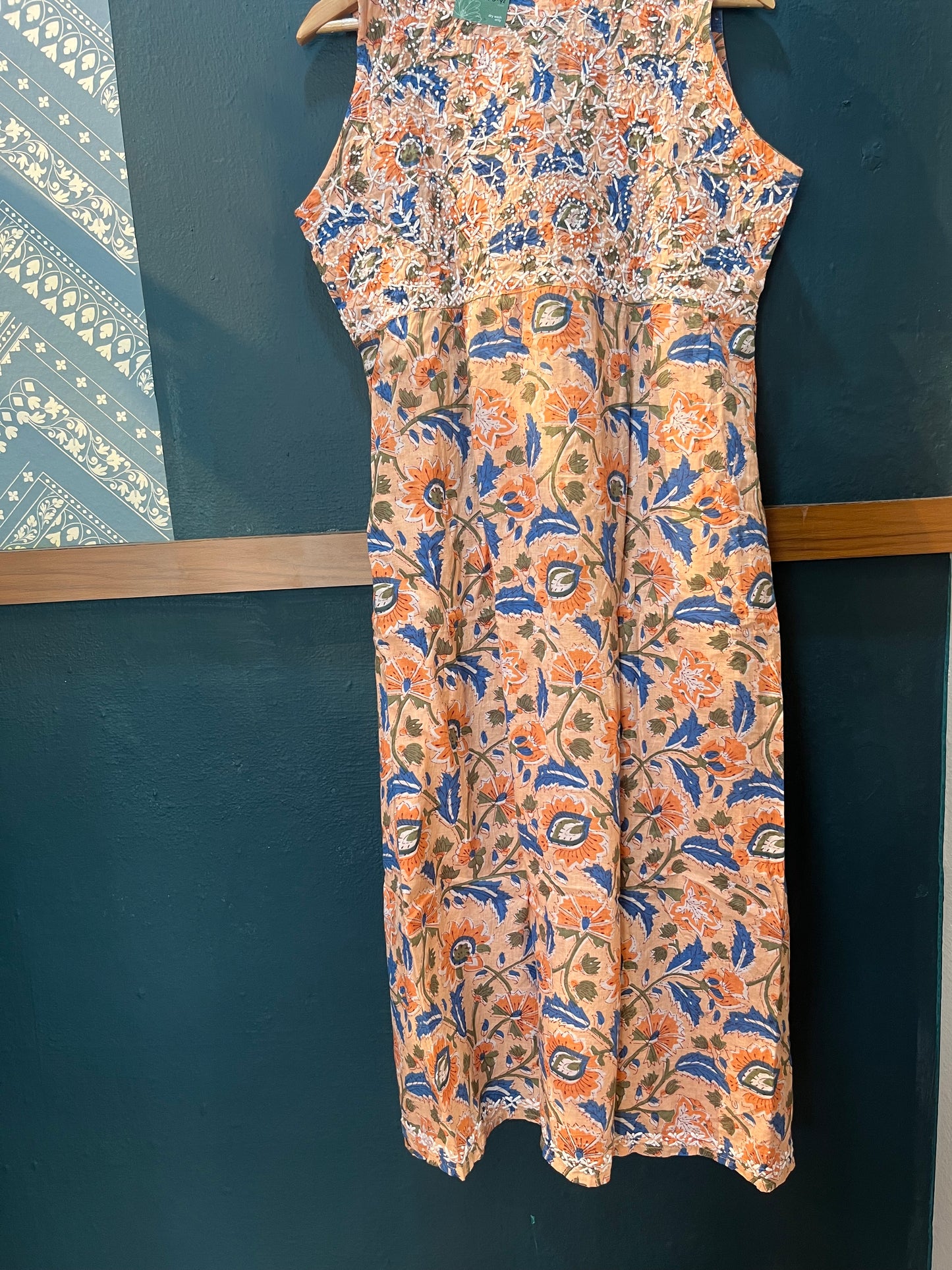 Sleeveless Aliya cut dress (with work on front and back) PRE-ORDER - Rhea