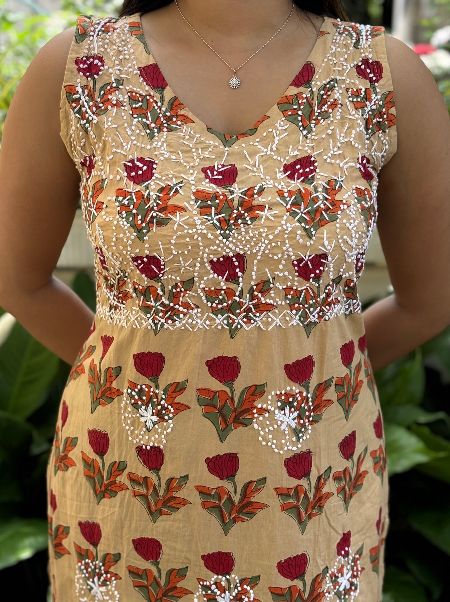 Sleeveless Straight Kurti - Scarlette