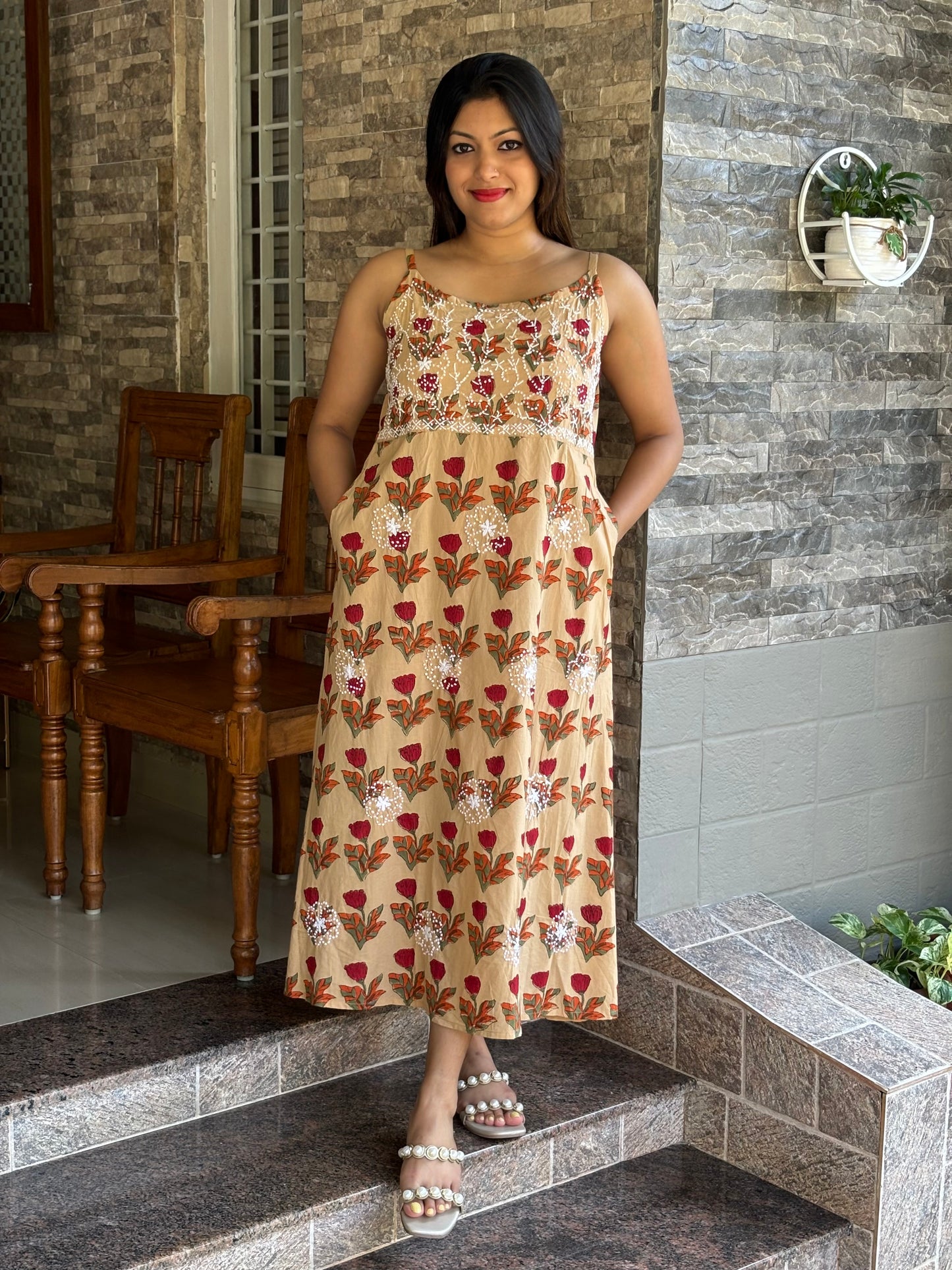 Sleeveless A-line Dress - Scarlette