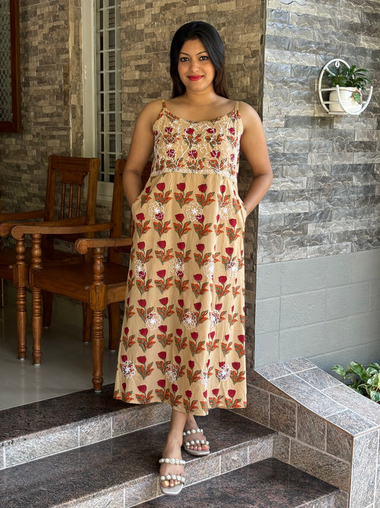 Sleeveless A-line Dress - Scarlette
