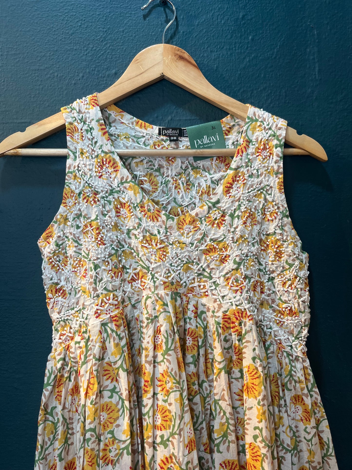 Sleeveless Aliya cut dress (with work on front and back) PRE-ORDER - Maya