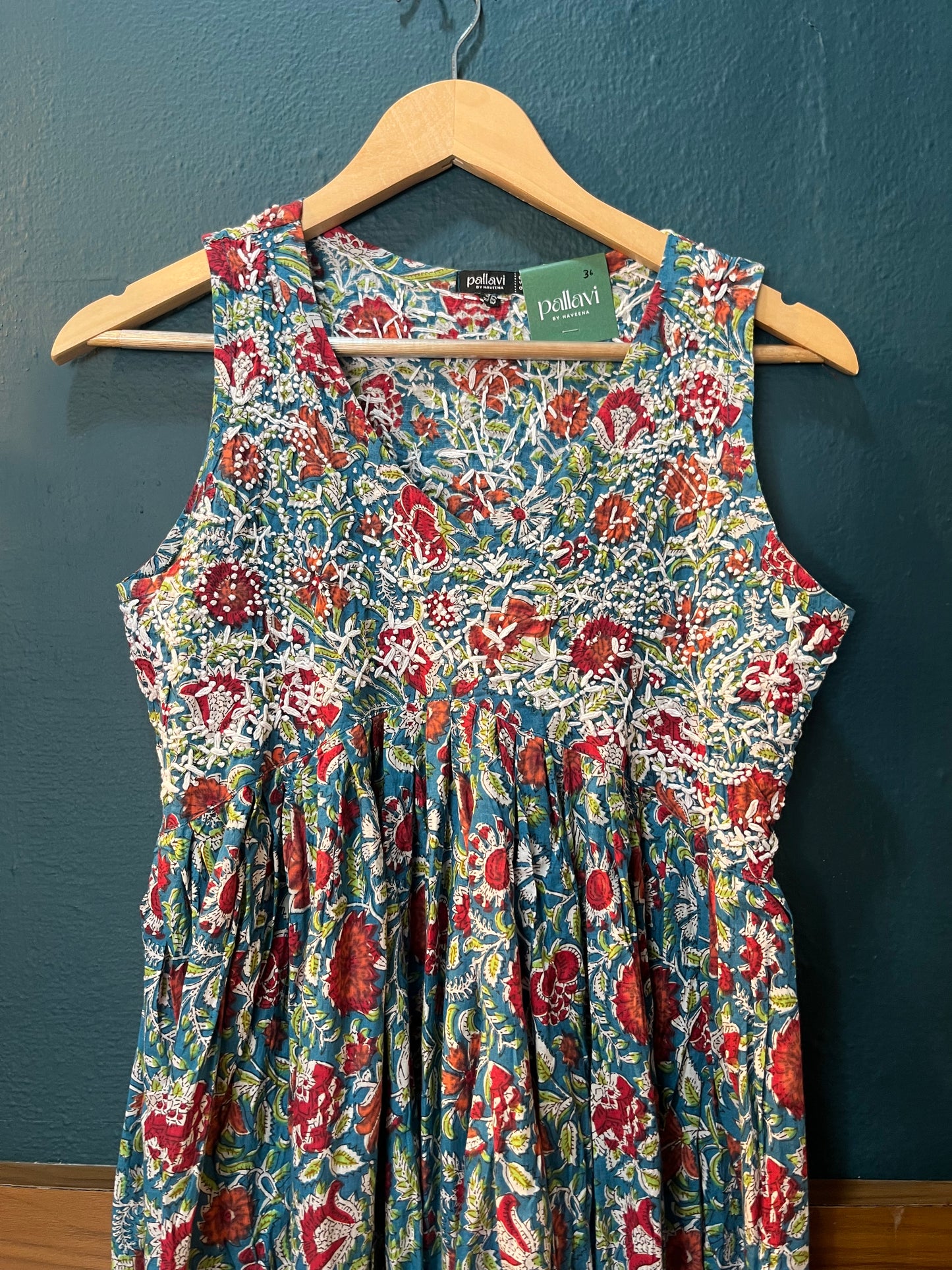 Sleeveless Aliya cut dress (with work on front and back) PRE-ORDER - Melange