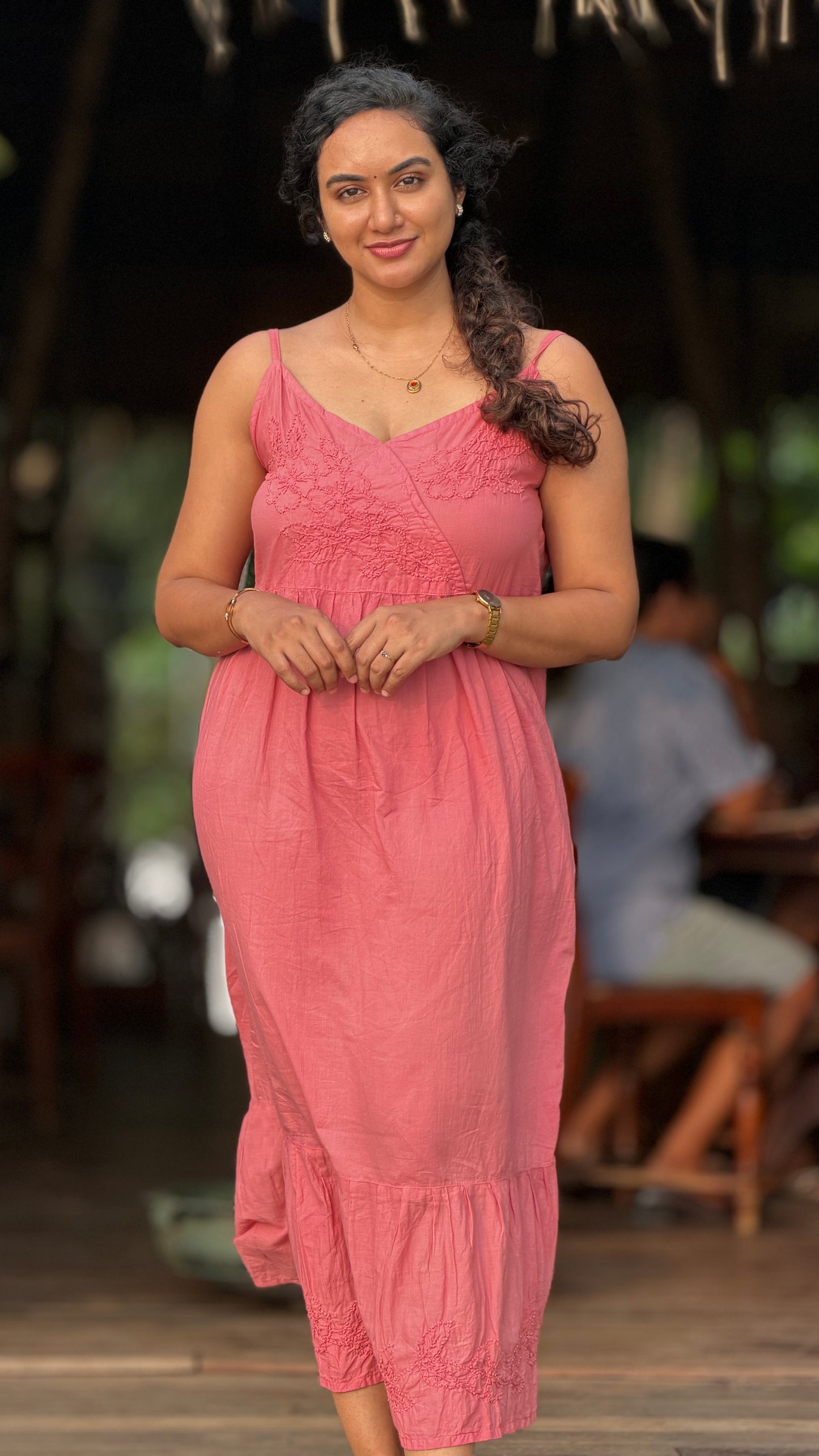 Garden whispers  Dress - Nude Pink