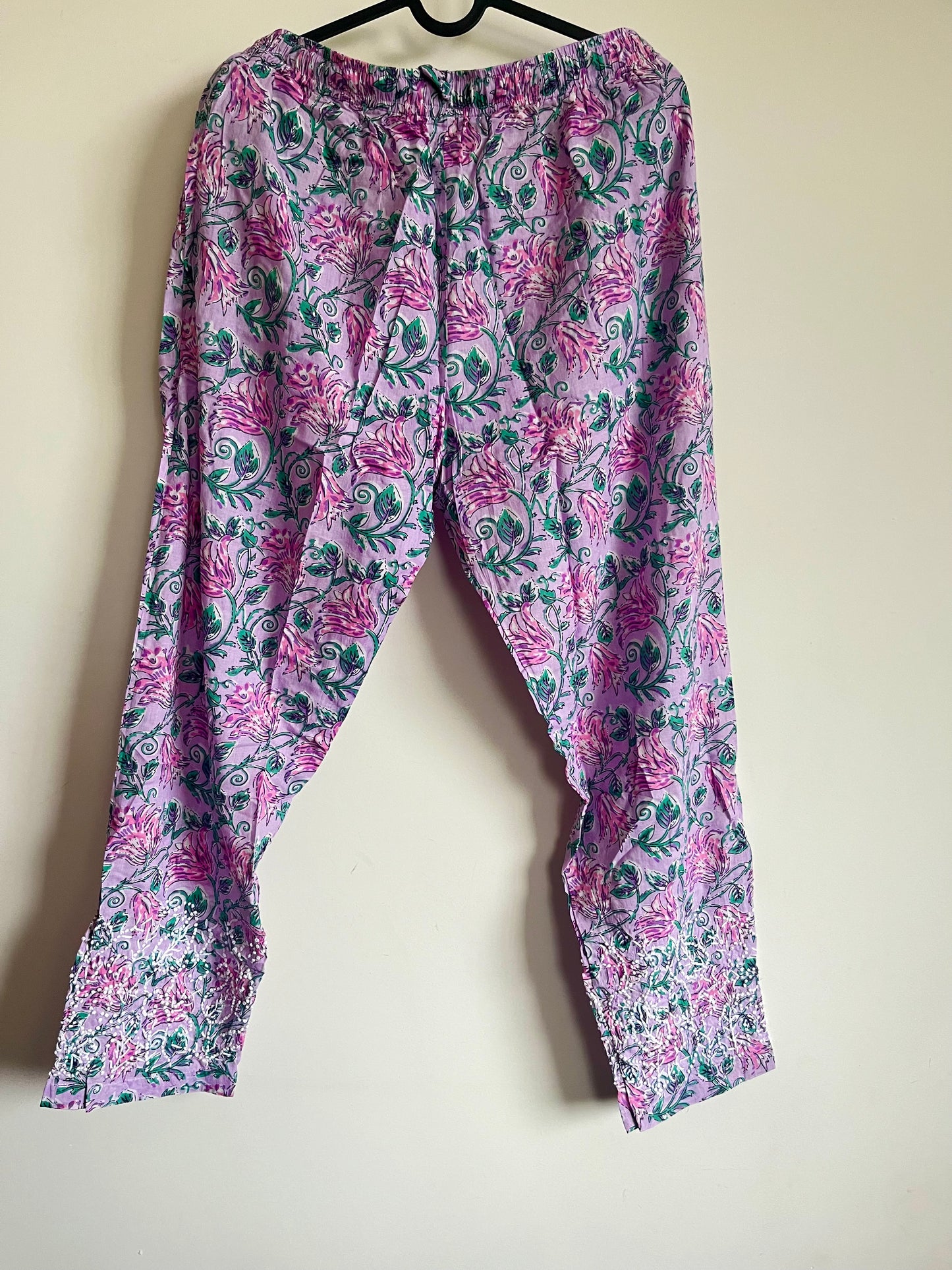 Printed Pants - Lavender Smera