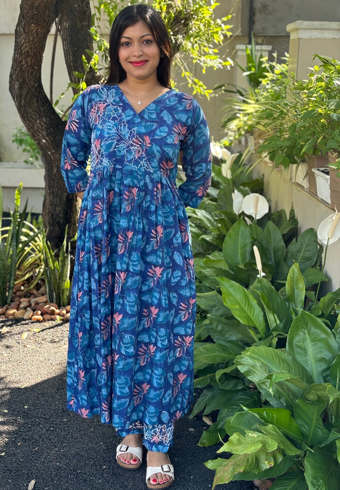 Pleated Angrakha set PRE-ORDER - Neelima