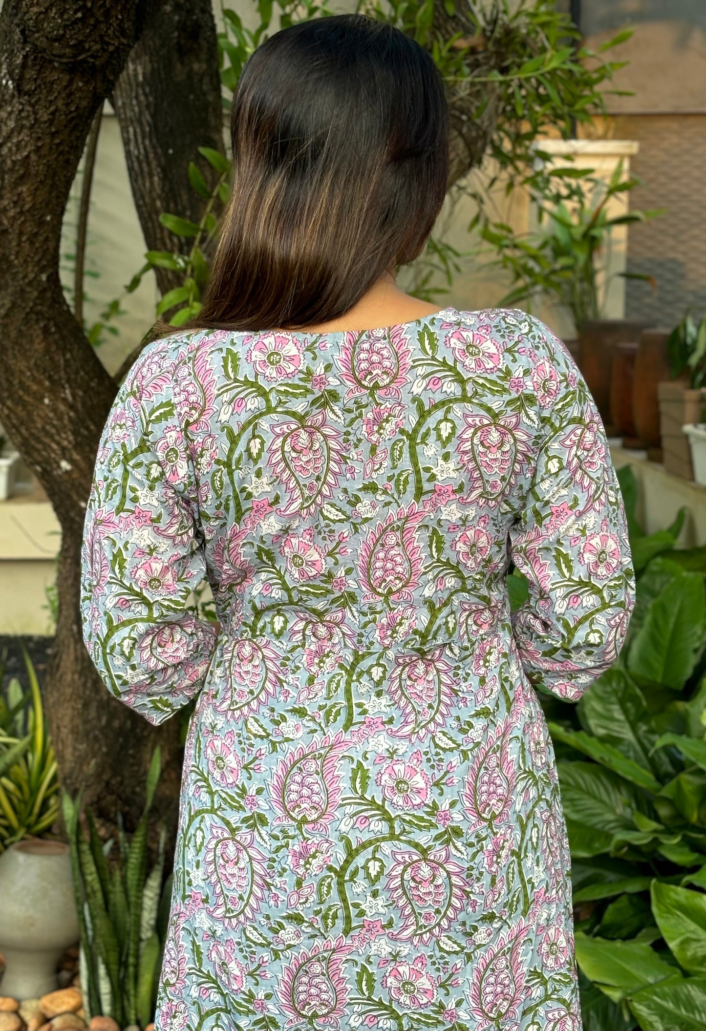 Pleated Angrakha dress PRE-ORDER - Sitara