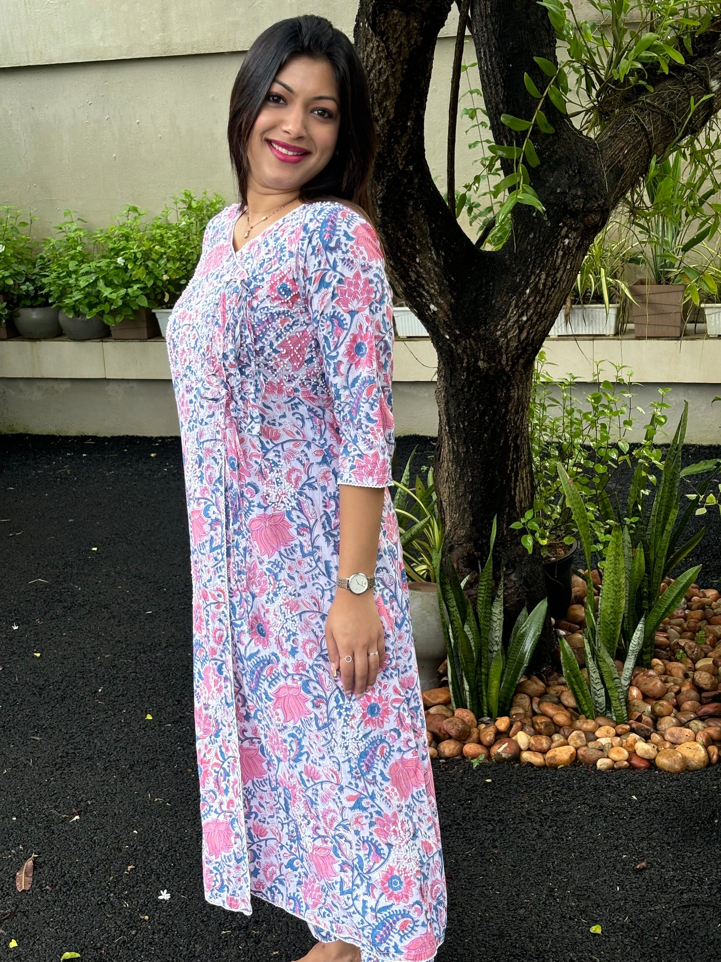 Angrakha Kurti and pant PRE-ORDER - Varnika