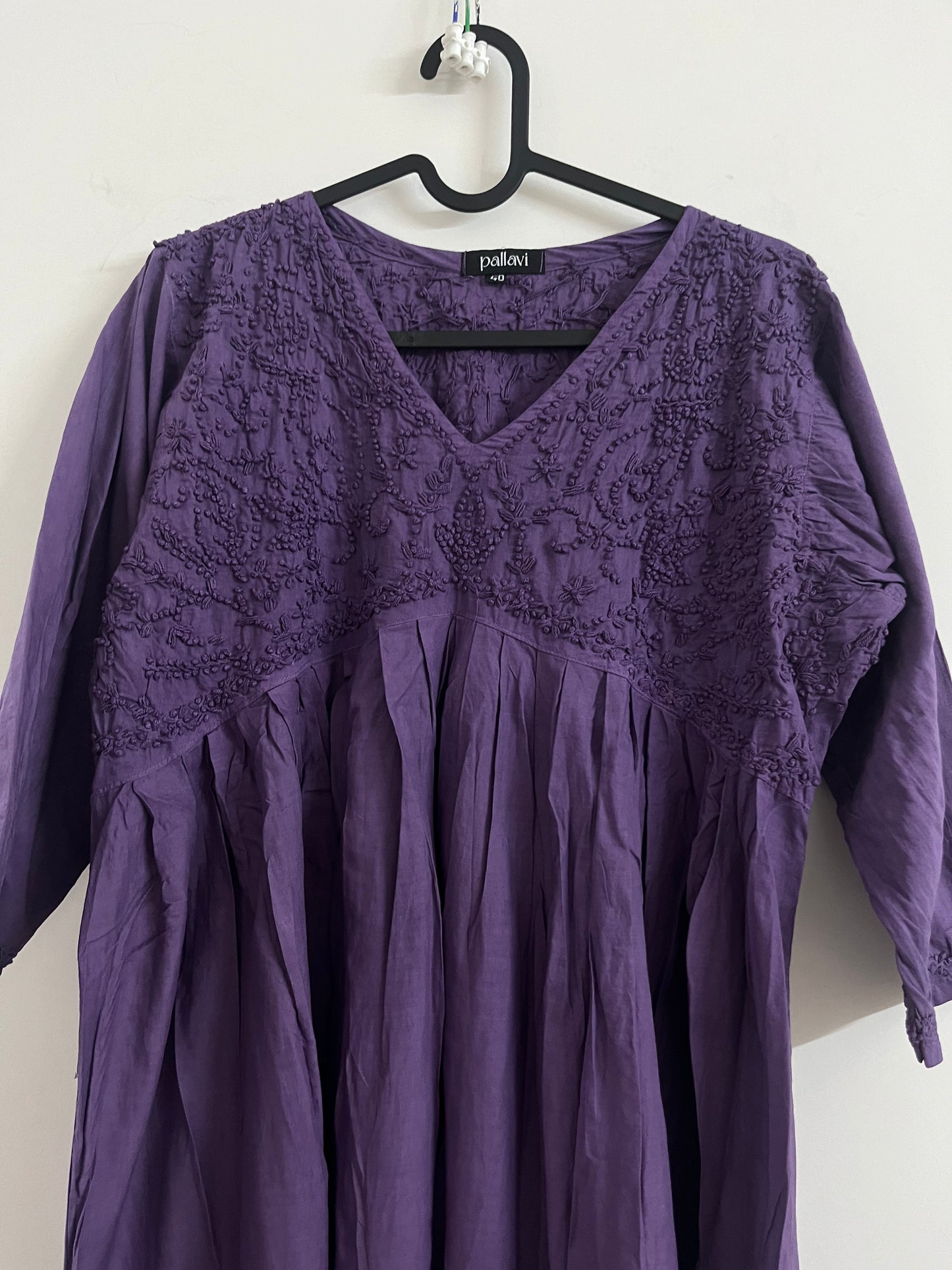 Aliya Cut Kurti/Dress - Amethyst (with work on front and back)