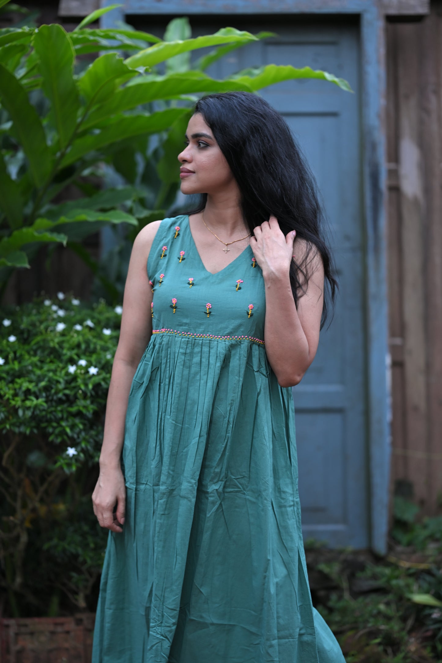 Blush and Bloom  Dress PRE-ORDER - Teal