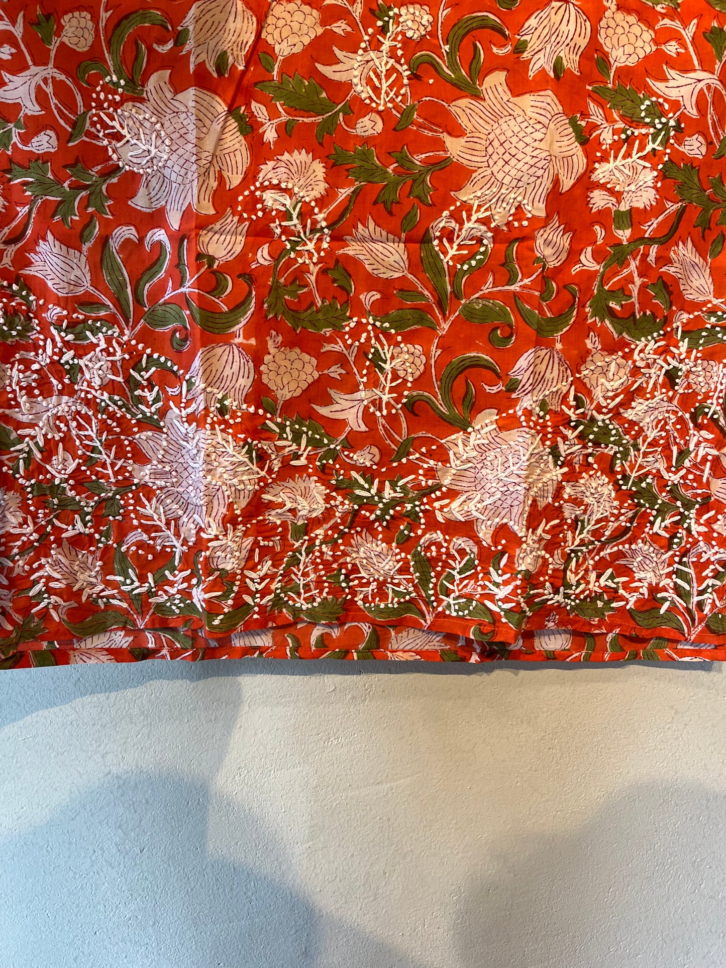 Straight Kurti and pant - Floral Orange