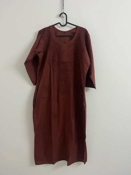 Straight Kurti - Coffee Brown