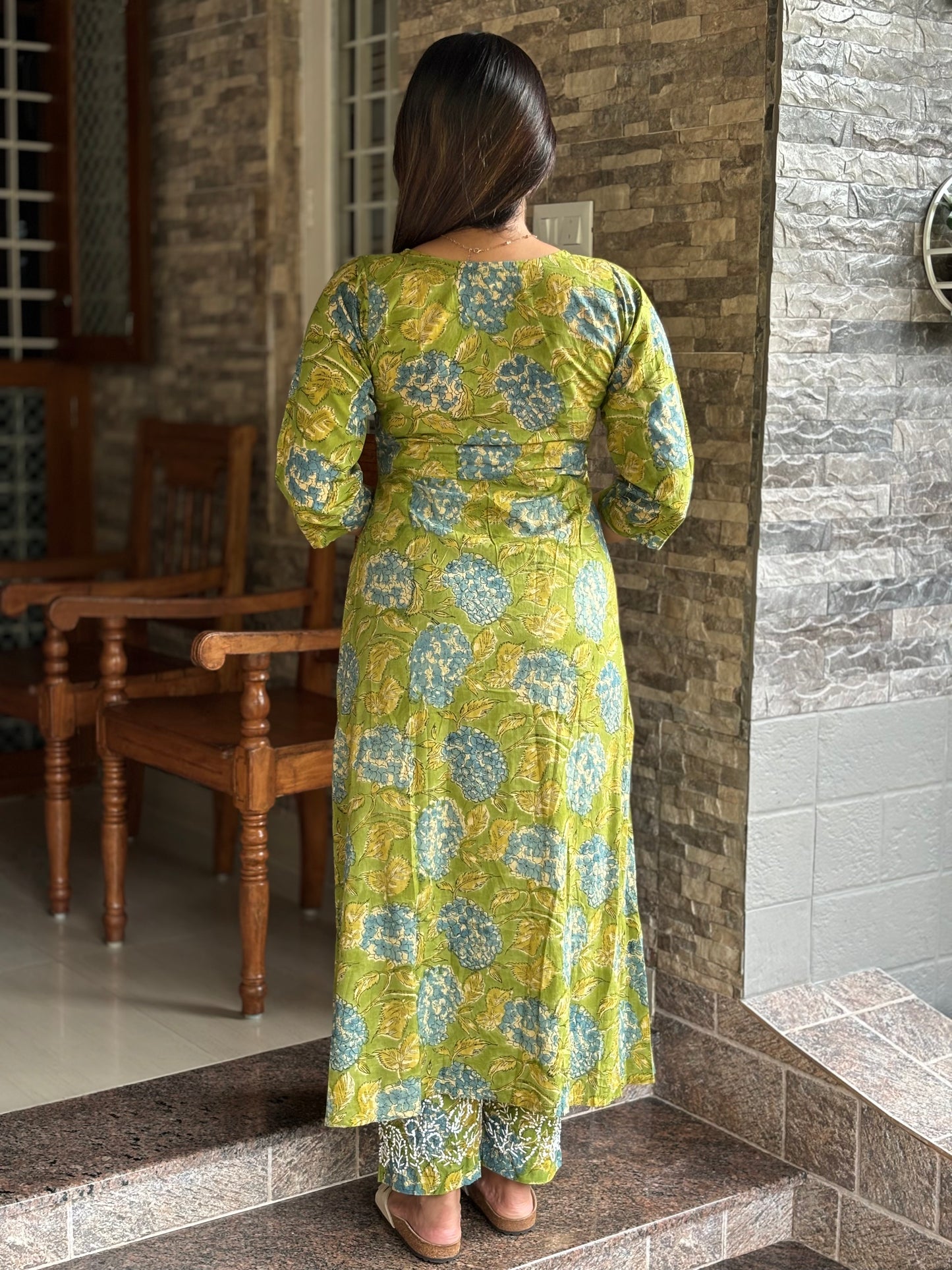 Pleated Angrakha dress PRE-ORDER - Bluebelle