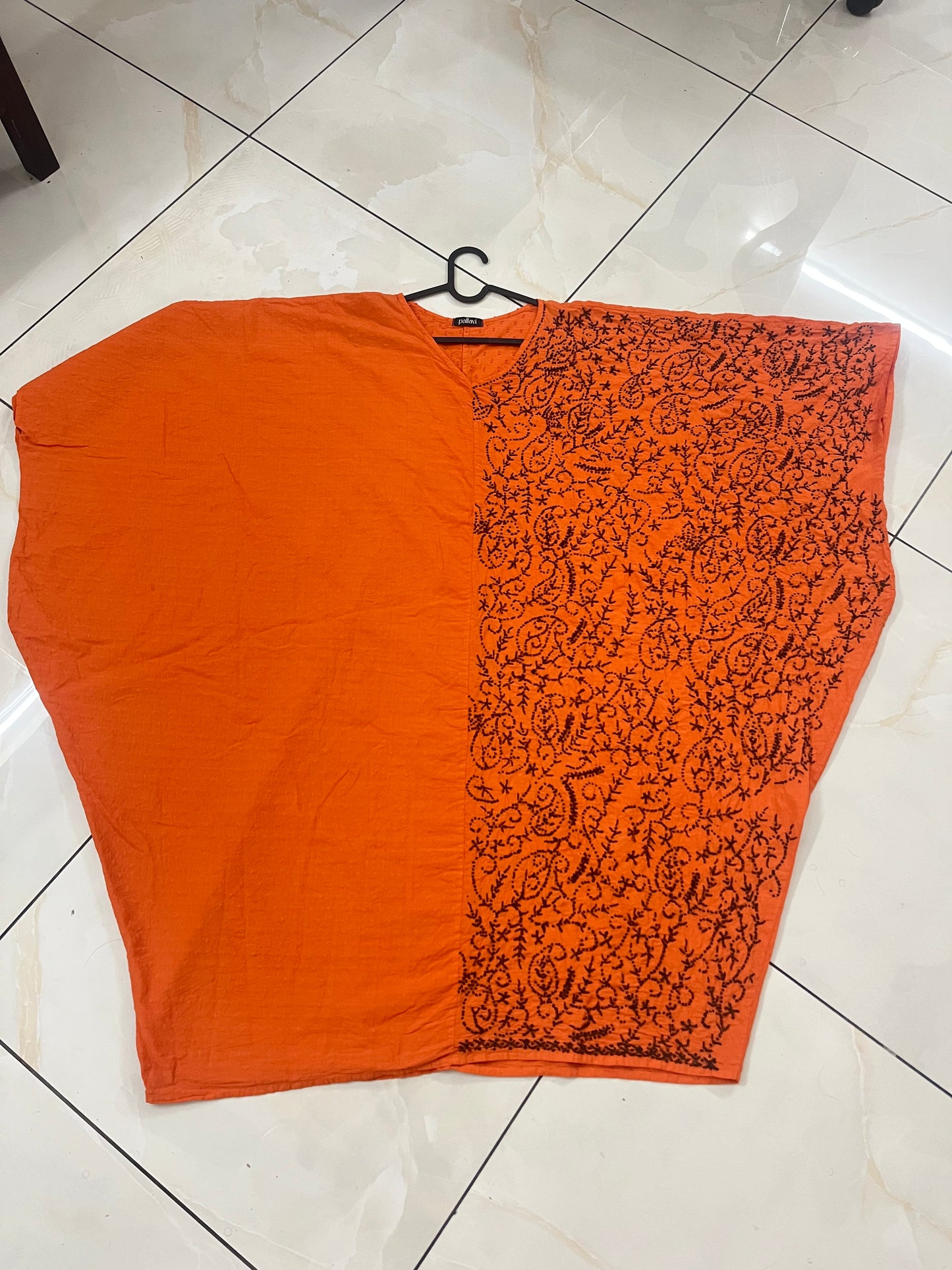 Curved Kaftan PRE-ORDER - Rust Orange