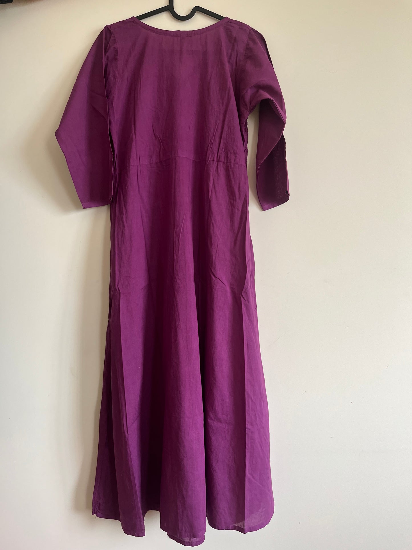 Pleated Angrakha dress - Purple