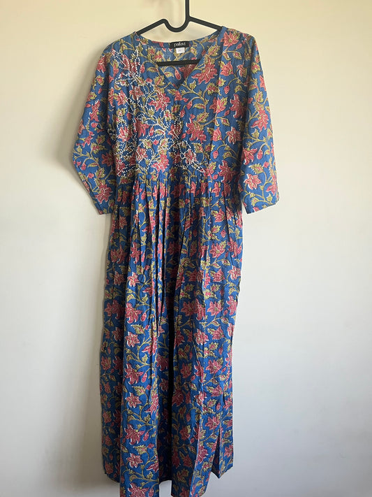 Pleated Angrakha dress - Nia