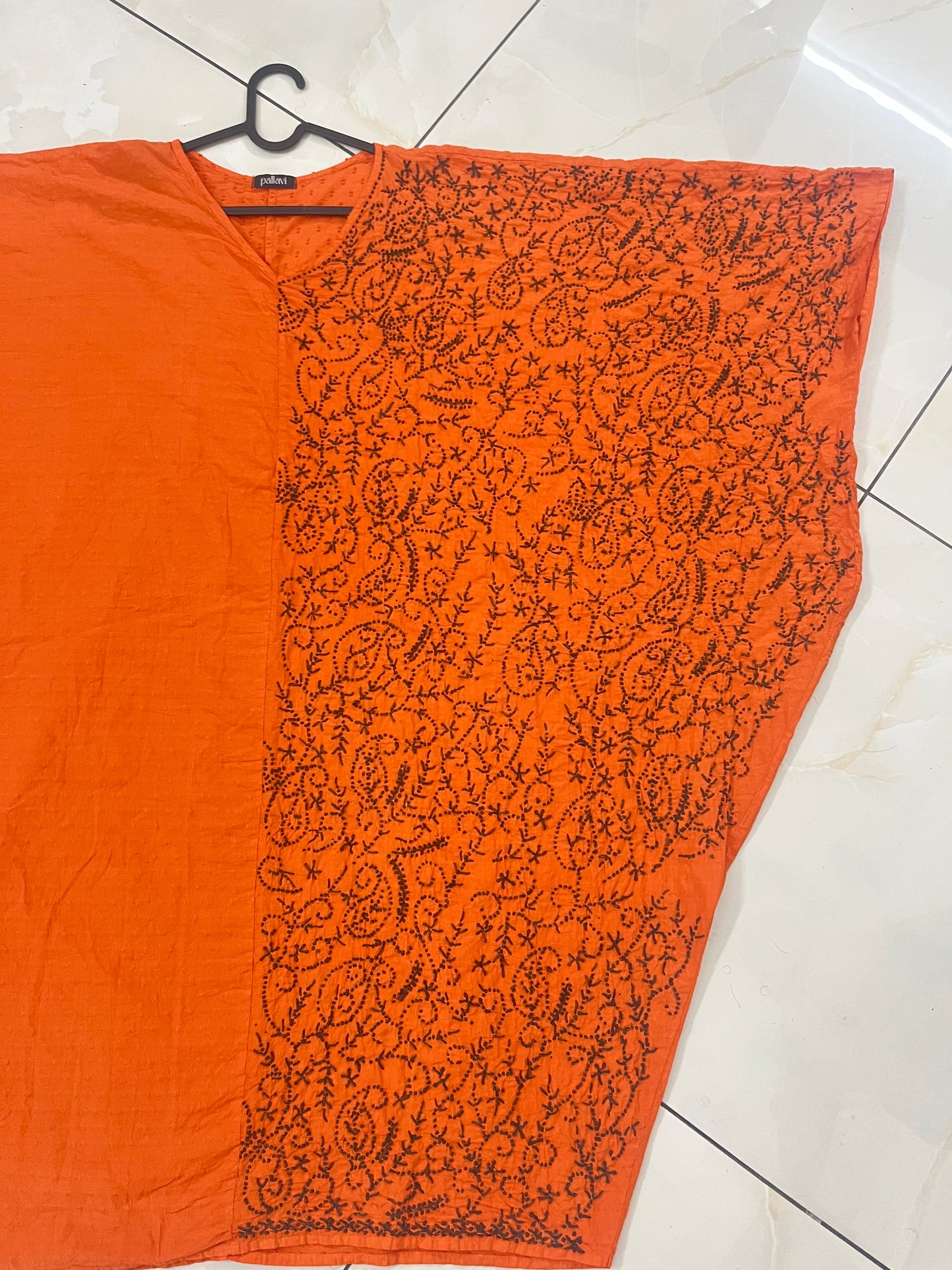 Curved Kaftan PRE-ORDER - Rust Orange