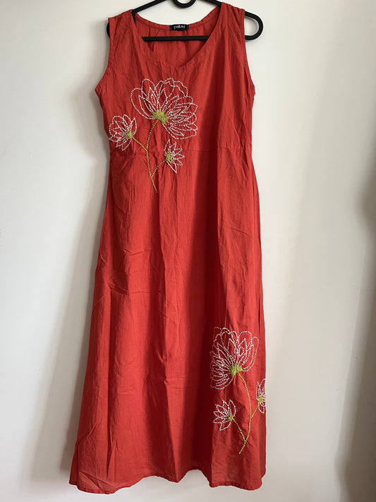 Glow Dress - Dark Rust Orange
