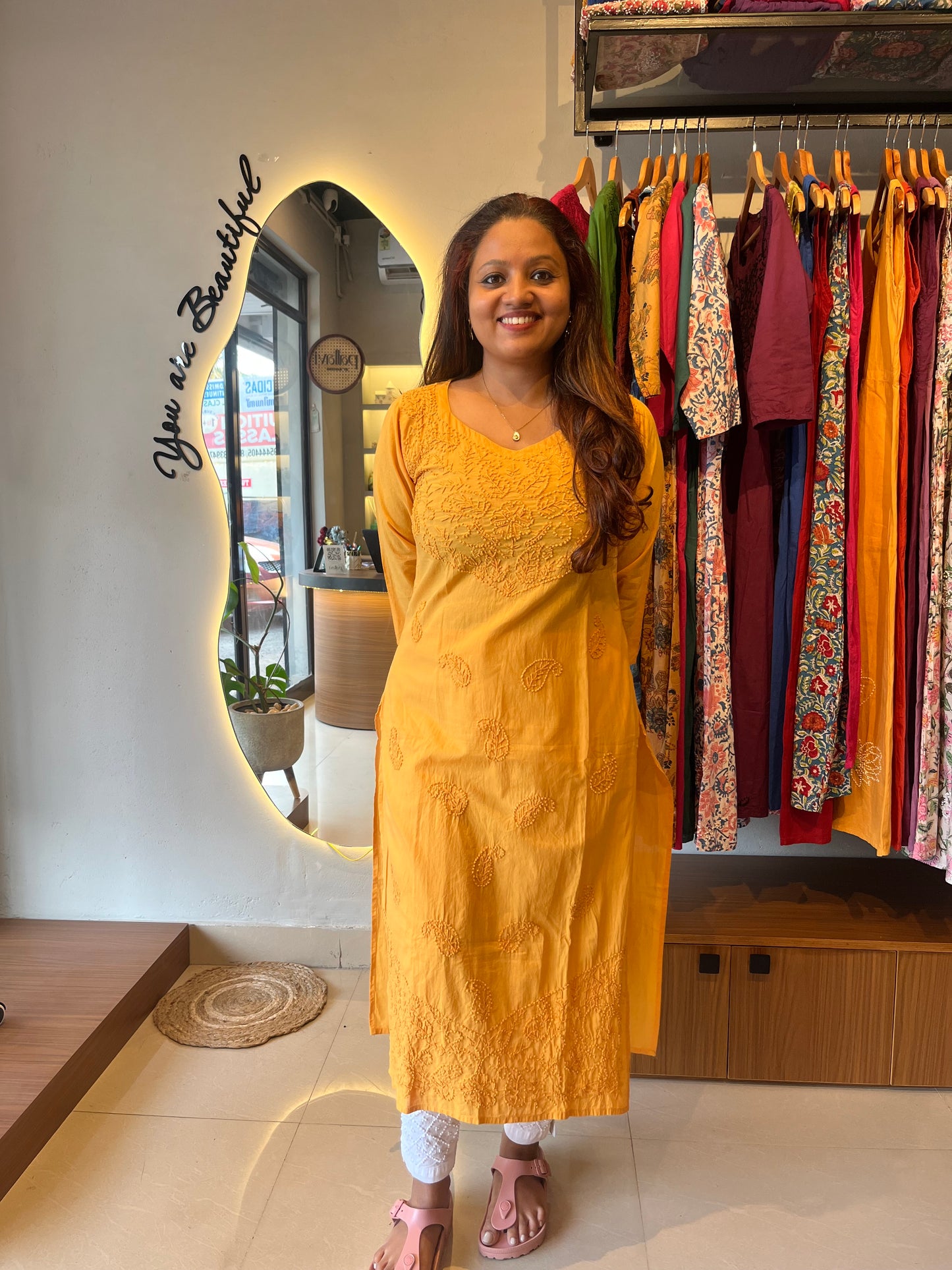 Straight Kurti - Mustard Yellow