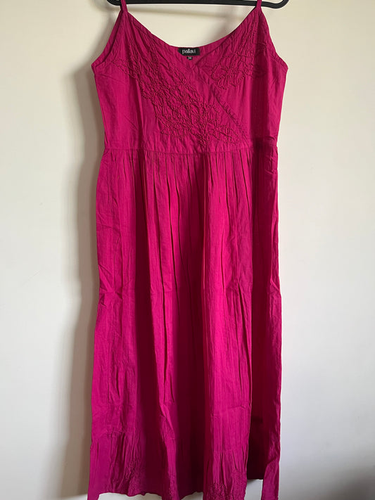 Garden whispers  Dress - Hot Pink