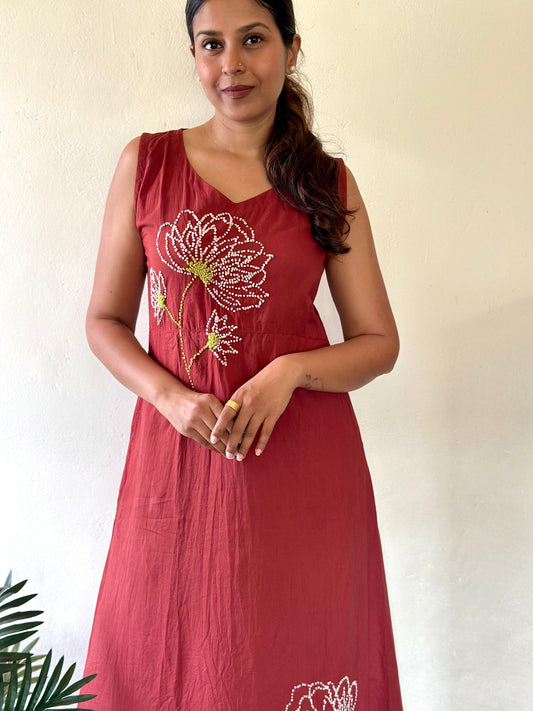 Glow Dress - Cinnamon brown
