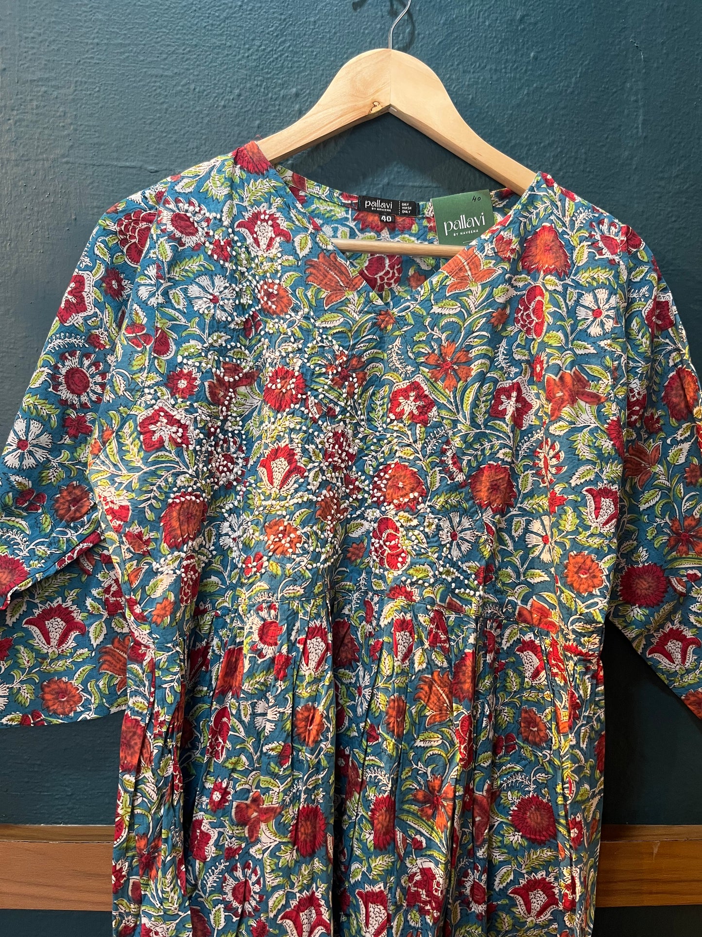 Pleated Angrakha dress PRE-ORDER - Melange