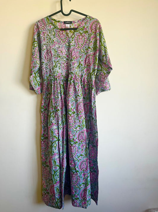 Pleated Angrakha dress - Sitara