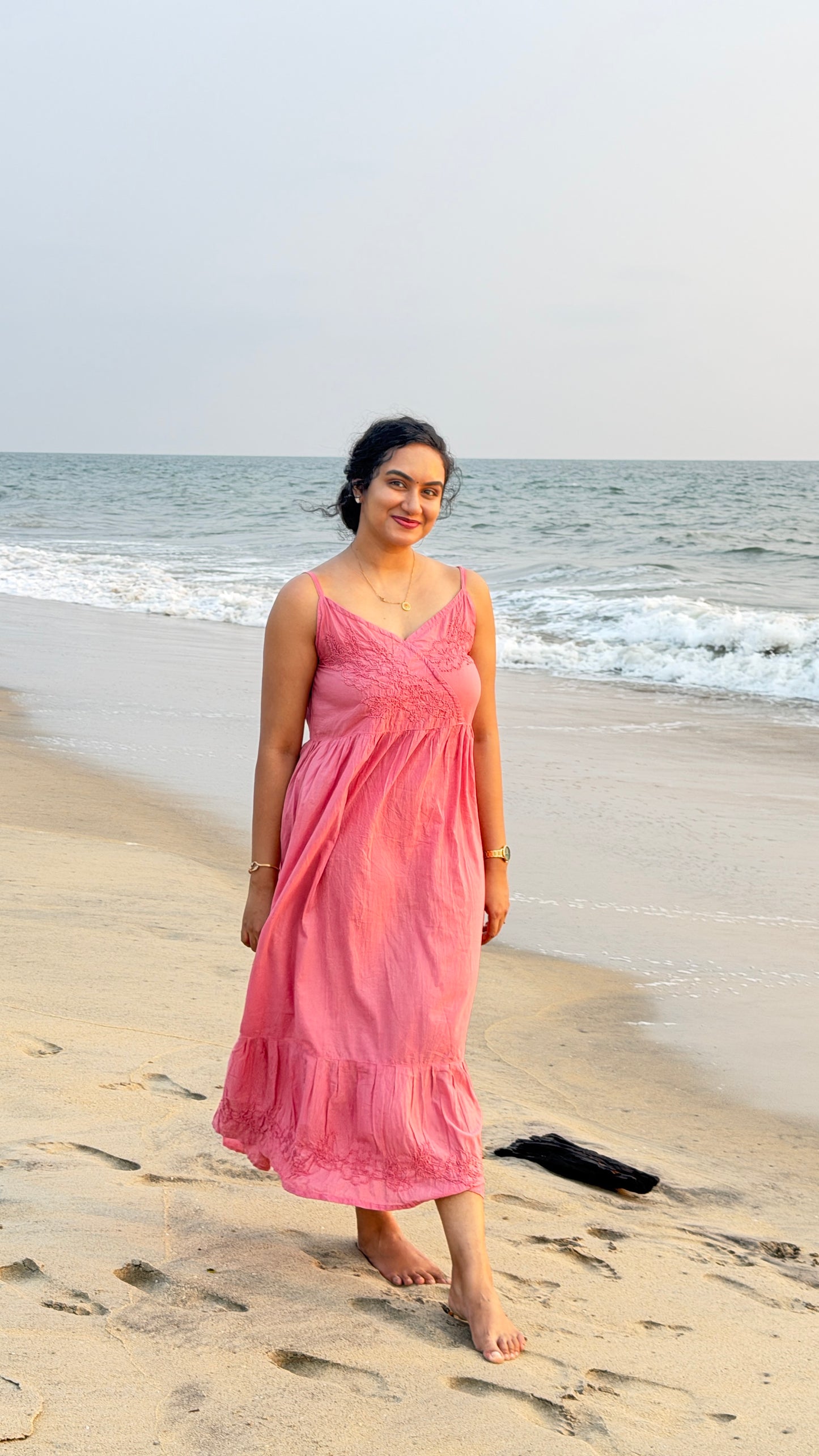 Garden whispers  Dress - Nude Pink