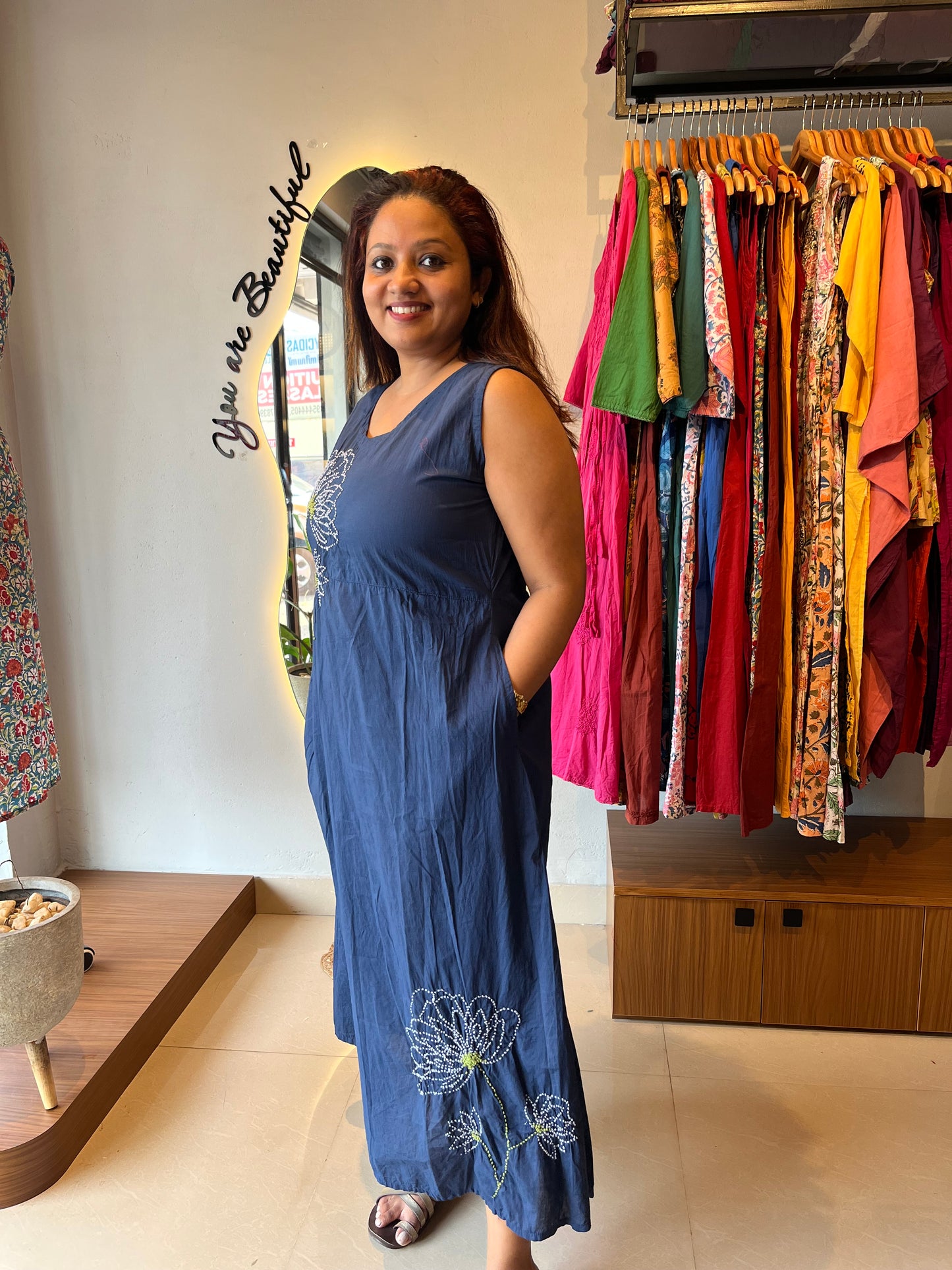 Glow dress - Navy Blue