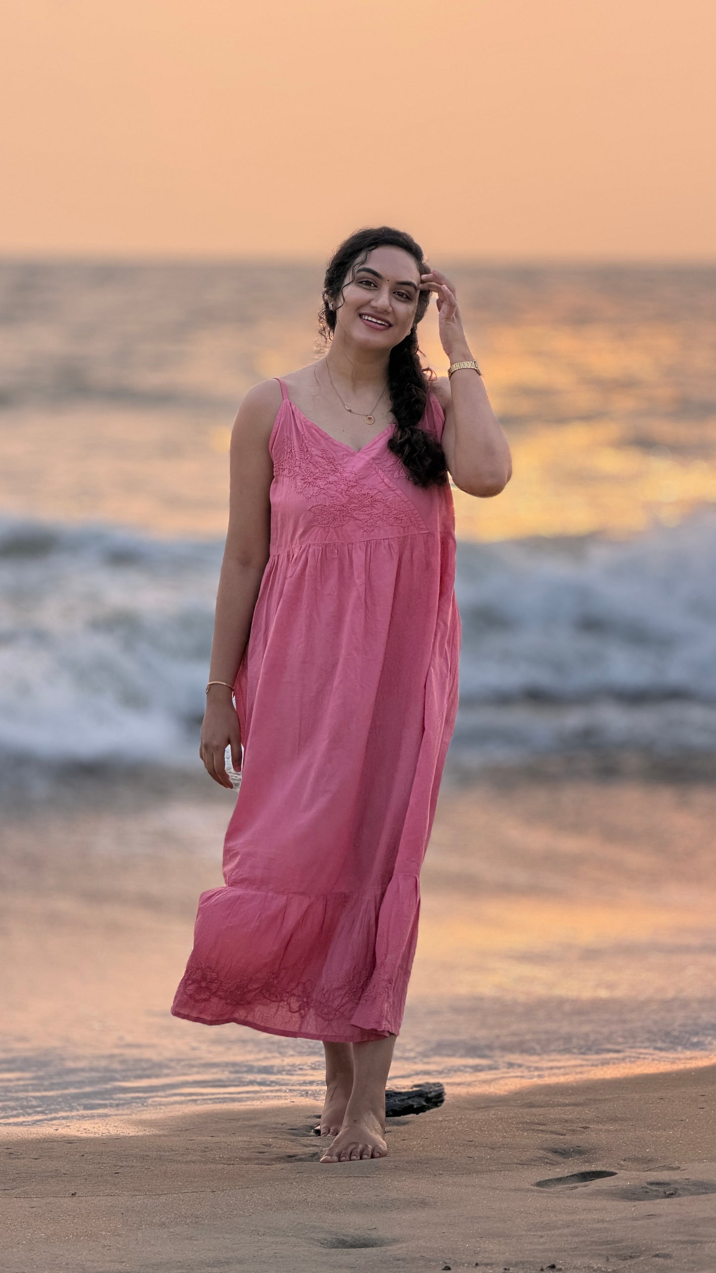 Garden whispers  Dress - Nude Pink