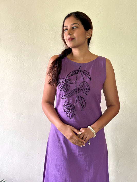 Chameli Charm  Dress - Dark Lavender
