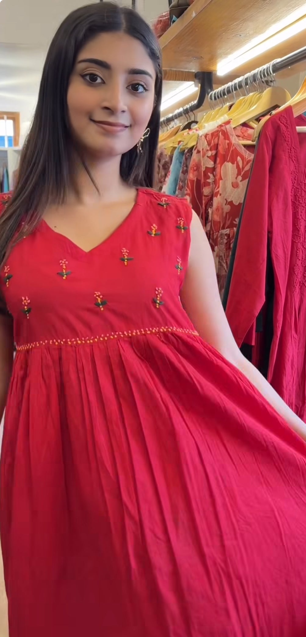 Blush and Bloom  Dress  PRE-ORDER - Red