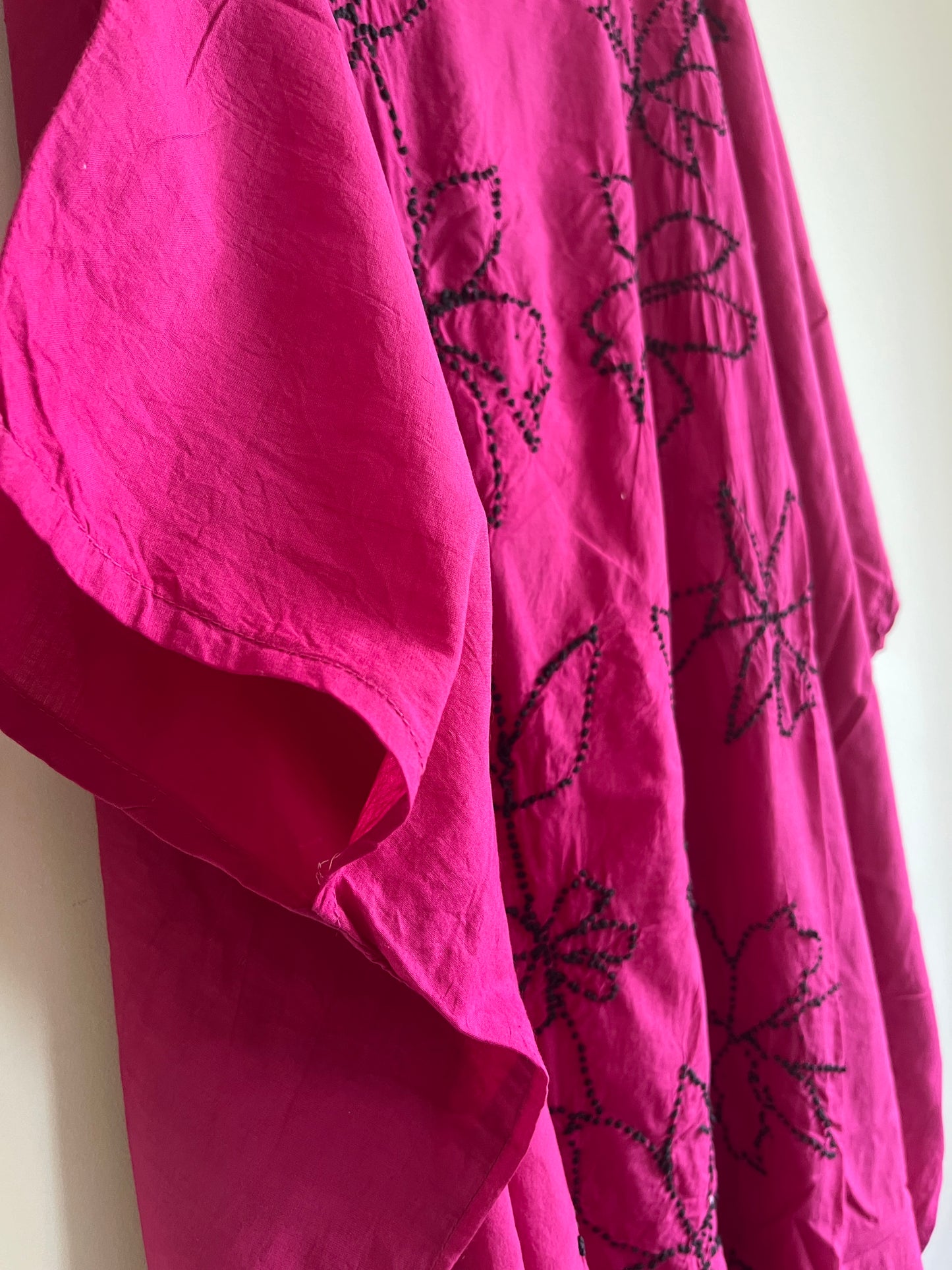 Kaftan top and pant PRE-ORDER - Black knots on Hot Pink