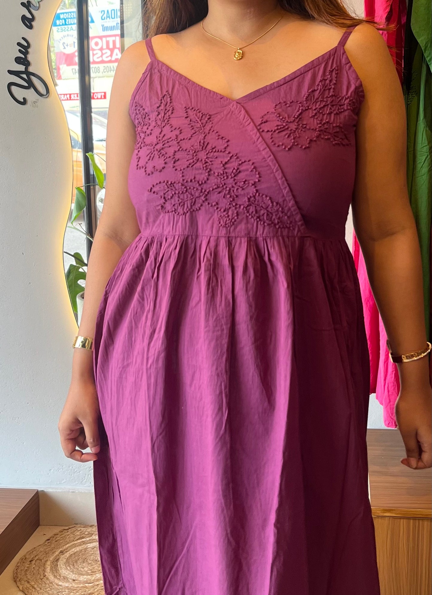 Garden whispers  Dress - Wine