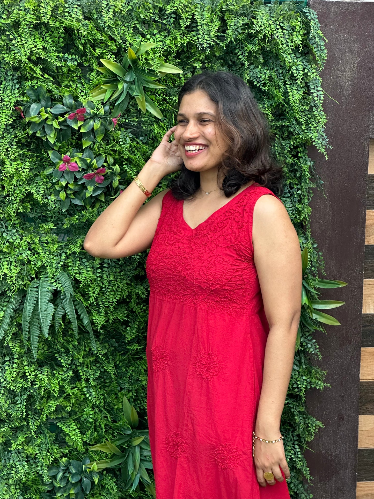 Sleeveless A-LINE Dress PRE-ORDER - Red