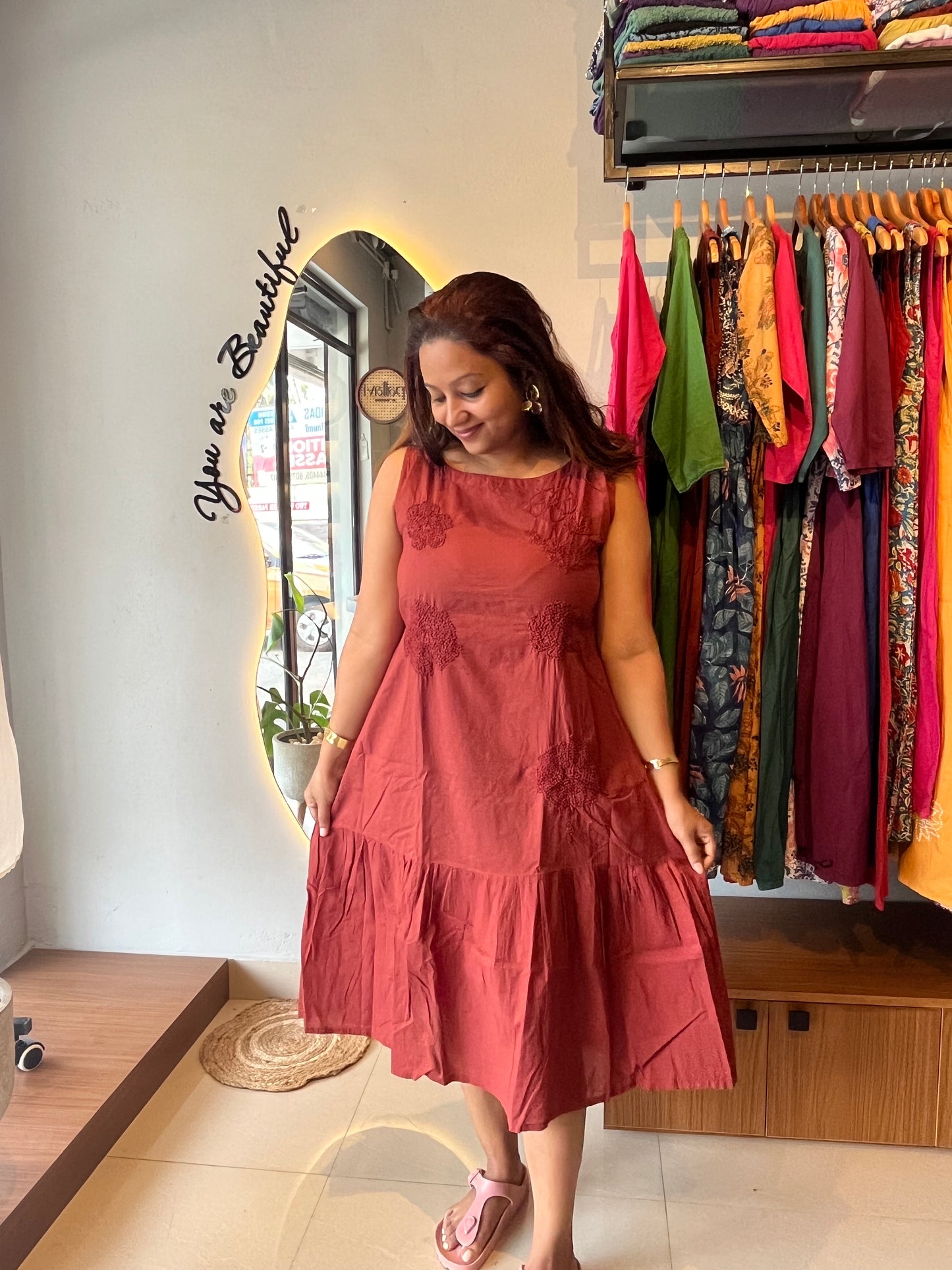 Dandelion  Dress - Cinnamon Brown